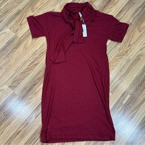 Dear Scarlett Relaxed Fit Ribbed Maxi Dress Size XL Color Wine Oversiz New W/Tag